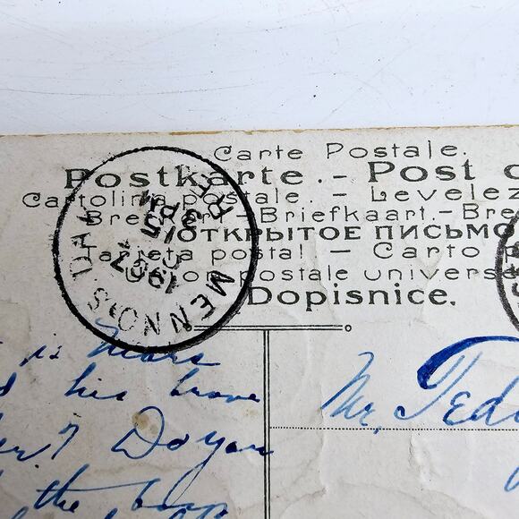 1907 Antique SqueeDees Signed Clivette Be Gentle Calm Polite Postcard Posted - Picture 3 of 5